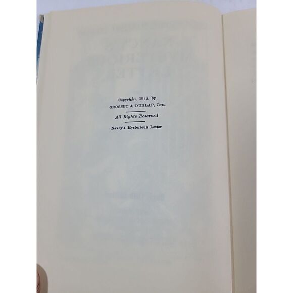 Nancy Drew Mystery: Nancy's Mysterious Letter Carolyn Keene VTG HC c1932 BCE - Picture 13 of 16